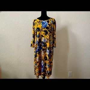 Long Sleeve Floral Shift Dress